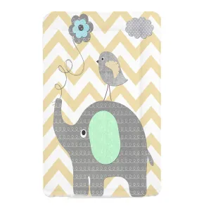 MollyDoo Baby Changing Mat (Elephant Chevron - Grey)